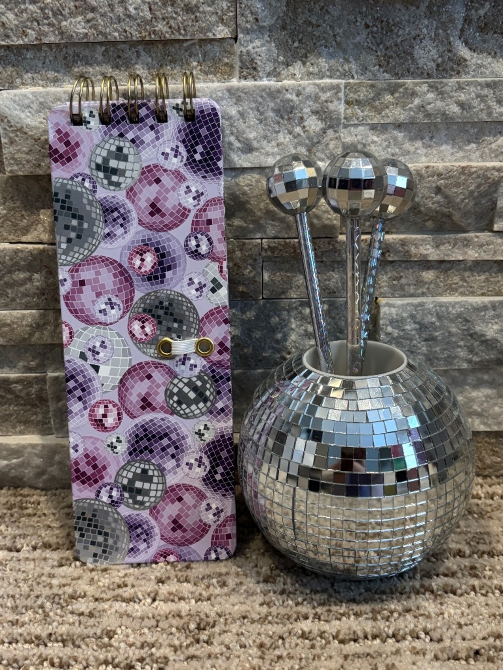 Disco Ball Pen Holder & Stationery Set